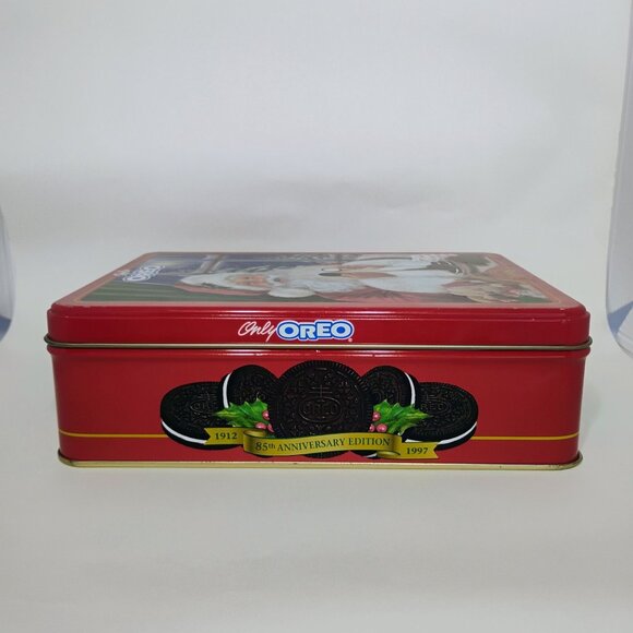 Vintage Oreo Cookie Tin Canister Santa Claus 100 Years Nabisco Goodness 1998 - Picture 4 of 8